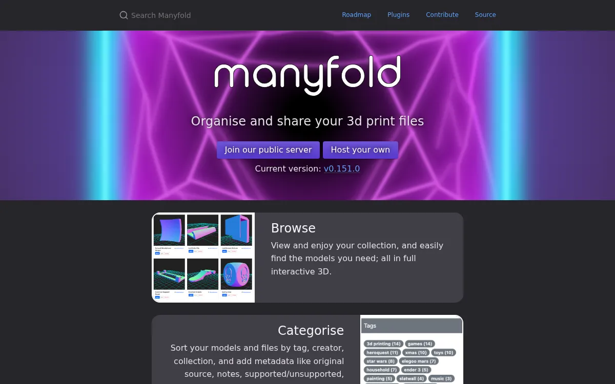 Screenshot of Manyfold